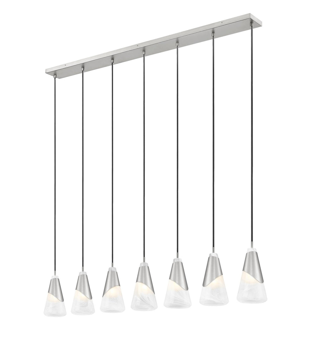 Z-Lite Canada - 828P6-7L-BN - Seven Light Linear Chandelier - Aimie - Brushed Nickel