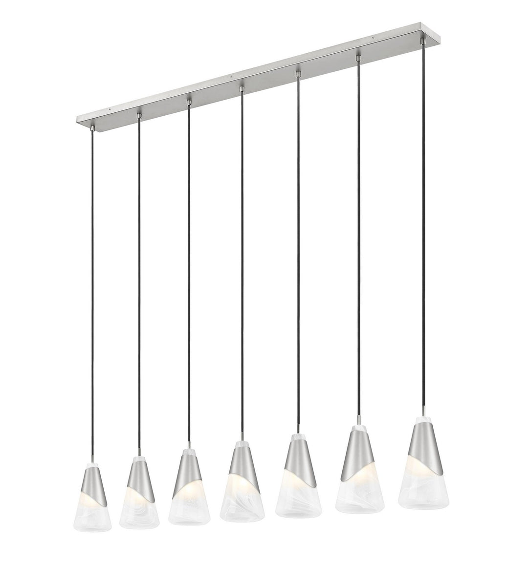 Z-Lite Canada - 828P6-7L-BN - Seven Light Linear Chandelier - Aimie - Brushed Nickel