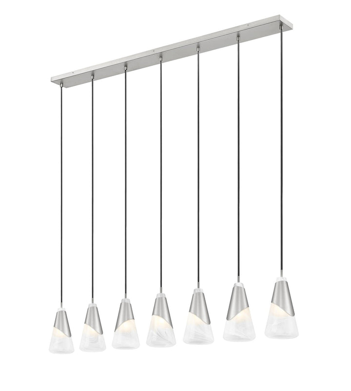 Z-Lite Canada - 828P6-7L-BN - Seven Light Linear Chandelier - Aimie - Brushed Nickel