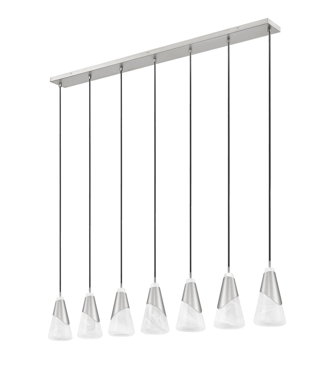 Z-Lite Canada - 828P6-7L-BN - Seven Light Linear Chandelier - Aimie - Brushed Nickel
