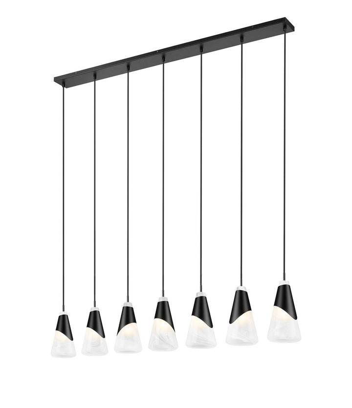 Z-Lite Canada - 828P6-7L-MB - Seven Light Linear Chandelier - Aimie - Matte Black