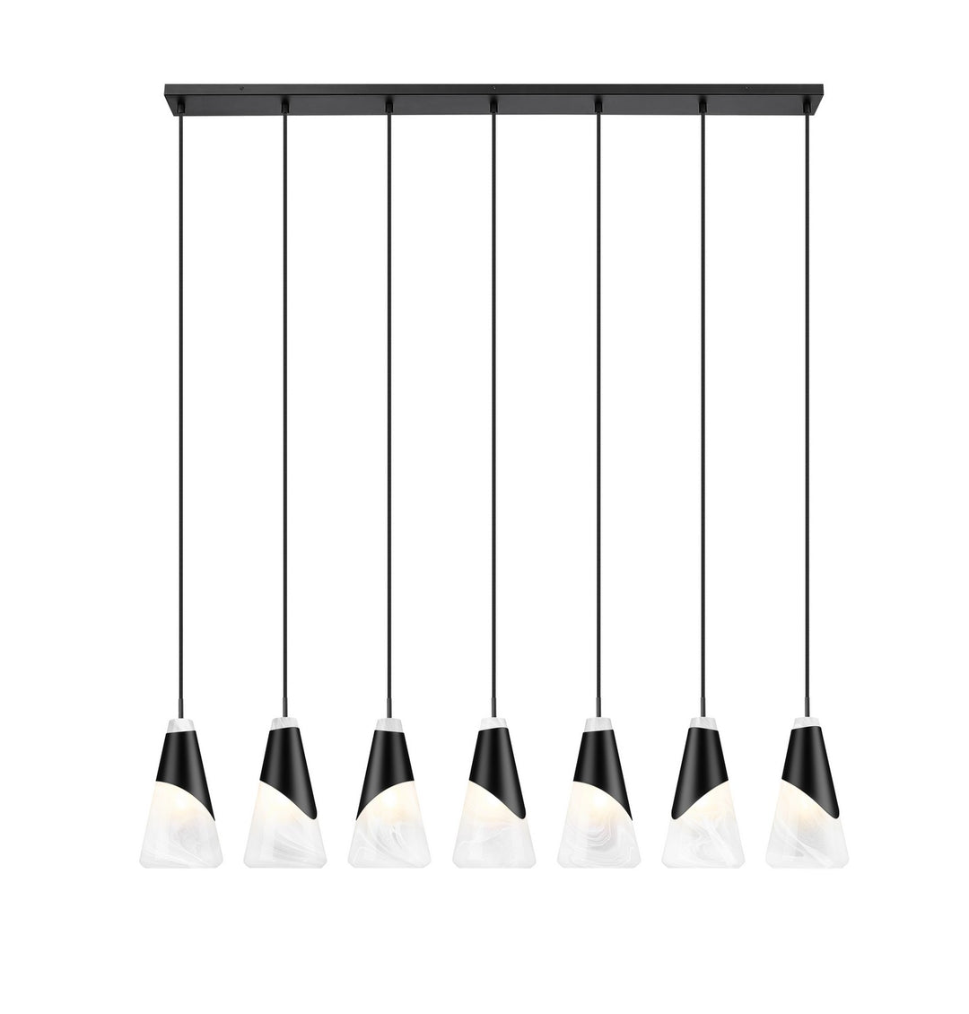 Z-Lite Canada - 828P6-7L-MB - Seven Light Linear Chandelier - Aimie - Matte Black