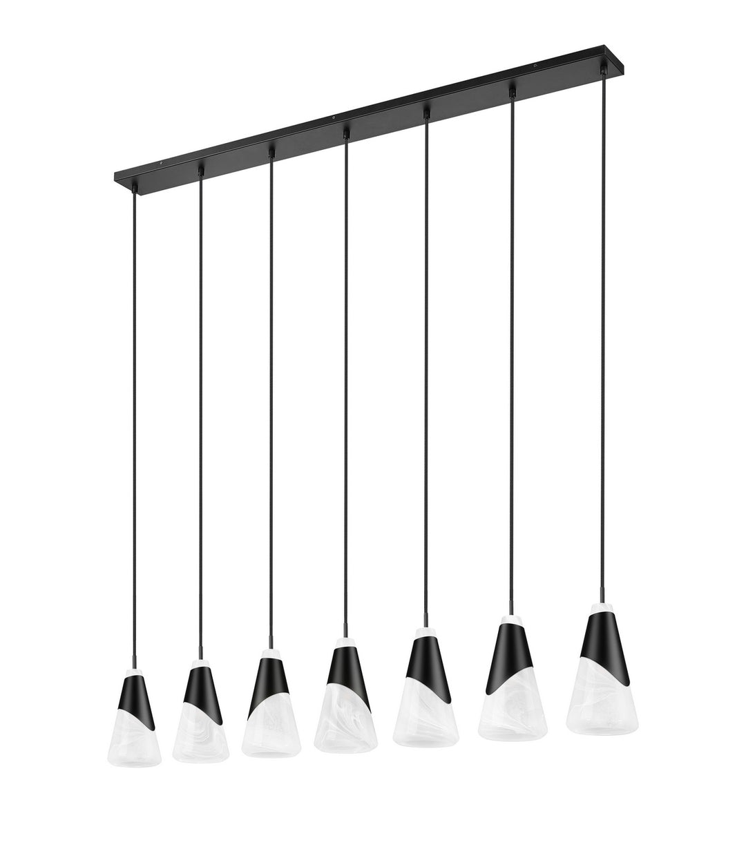 Z-Lite Canada - 828P6-7L-MB - Seven Light Linear Chandelier - Aimie - Matte Black