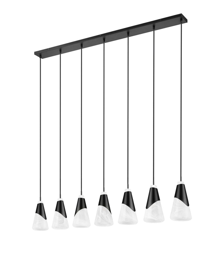 Z-Lite Canada - 828P6-7L-MB - Seven Light Linear Chandelier - Aimie - Matte Black