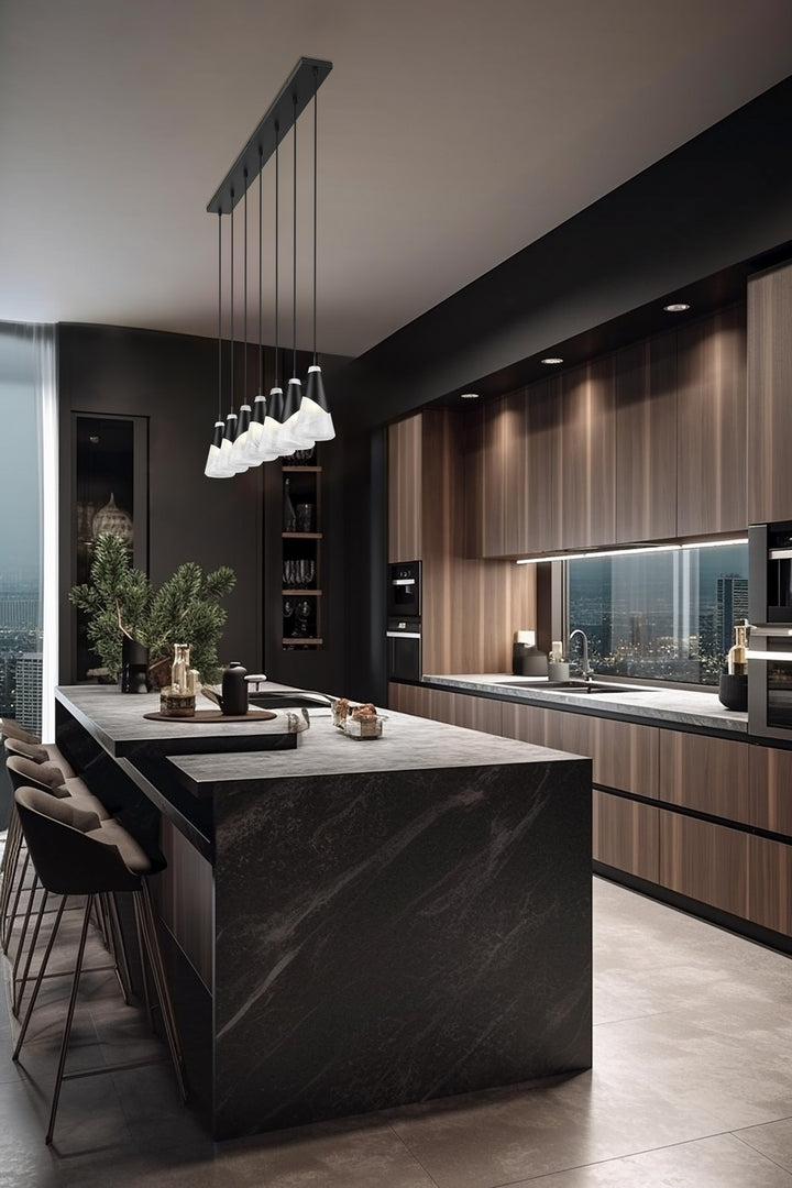 Z-Lite Canada - 828P6-7L-MB - Seven Light Linear Chandelier - Aimie - Matte Black