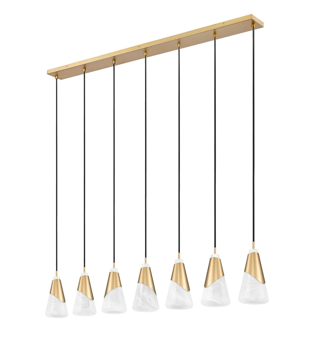 Z-Lite Canada - 828P6-7L-MGLD - Seven Light Linear Chandelier - Aimie - Modern Gold