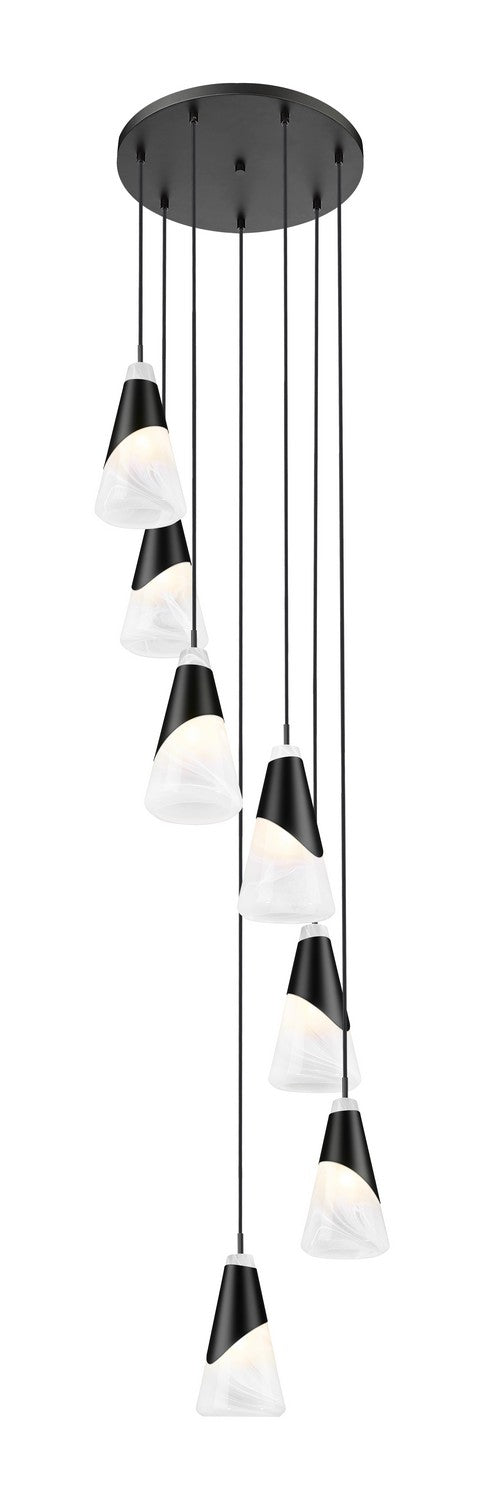 Z-Lite Canada - 828P6-7R-MB - Seven Light Chandelier - Aimie - Matte Black