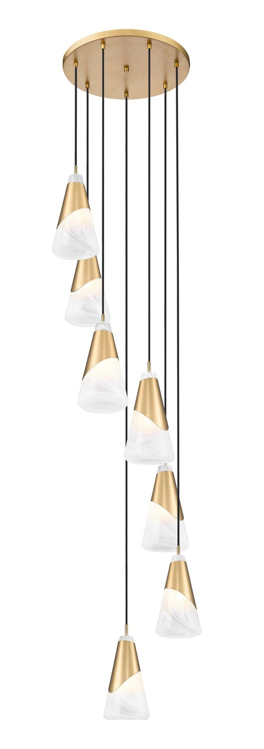 Z-Lite Canada - 828P6-7R-MGLD - Seven Light Chandelier - Aimie - Modern Gold