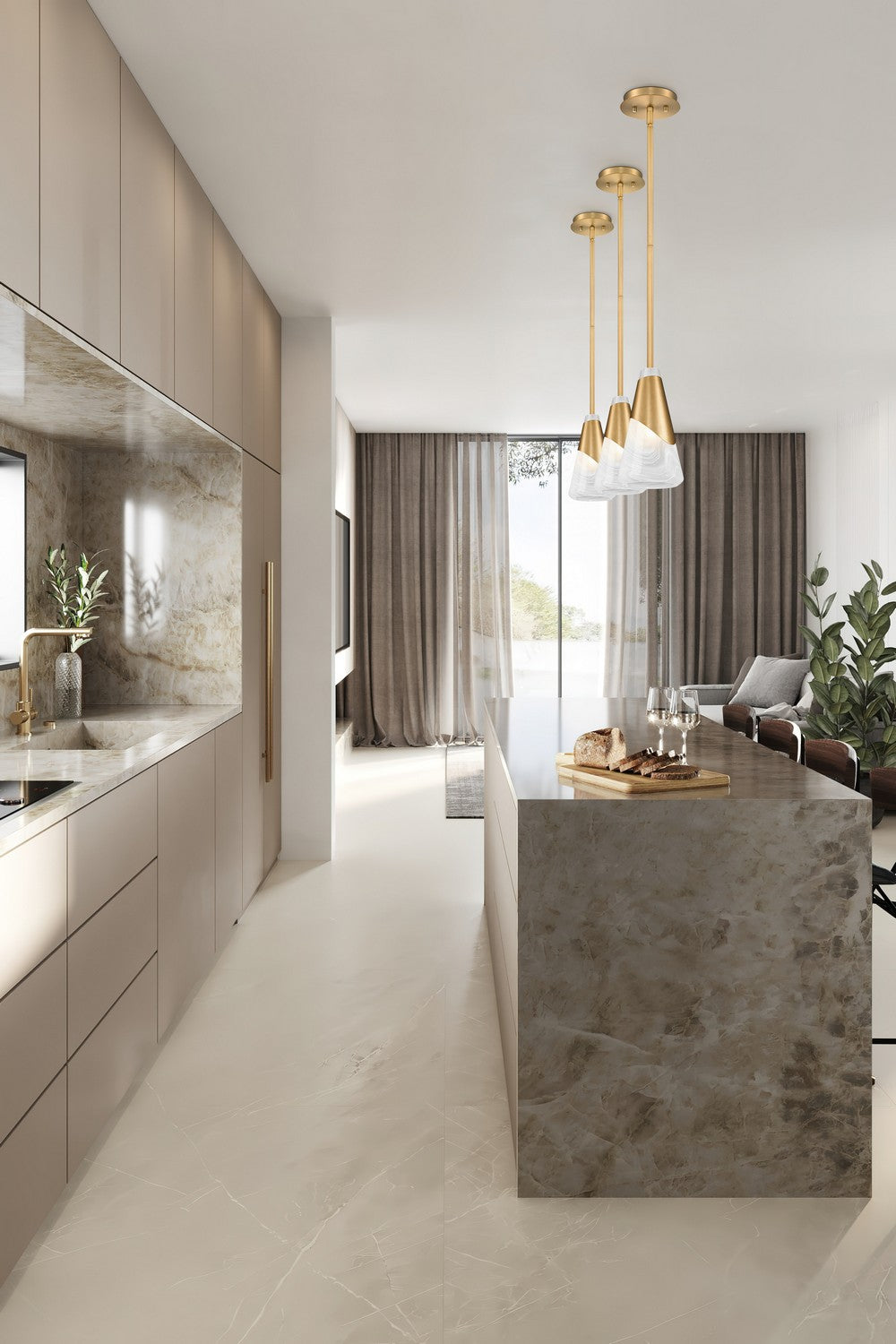 Z-Lite Canada - 828P6-ROD-MGLD - One Light Pendant - Aimie - Modern Gold