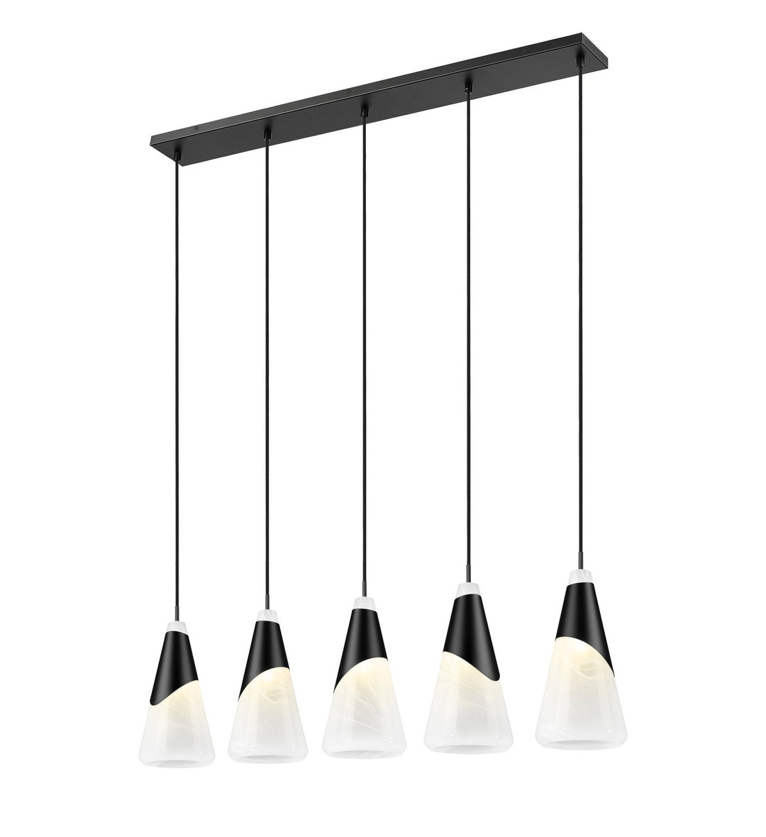 Z-Lite Canada - 828P7-5L-MB - Five Light Linear Chandelier - Aimie - Matte Black