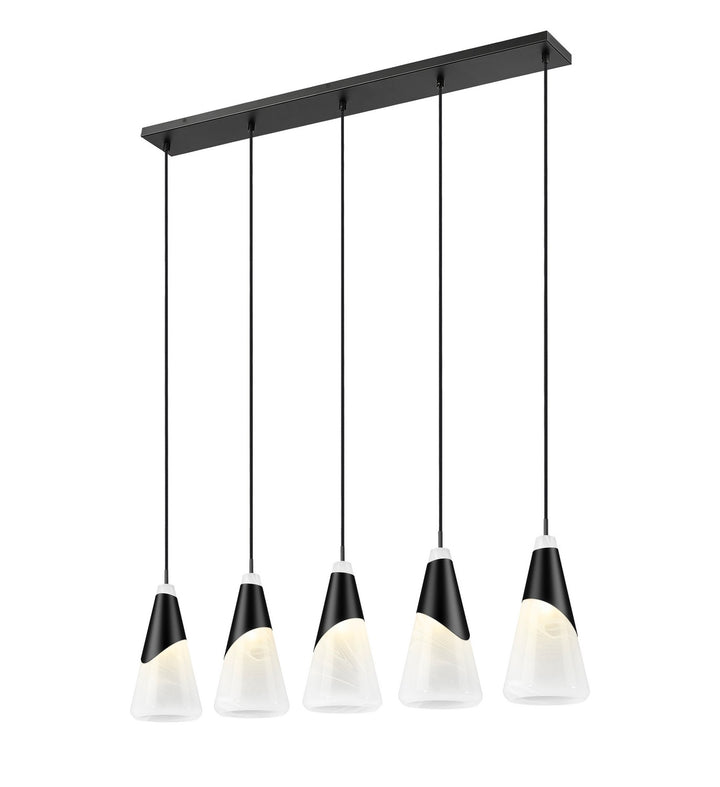 Z-Lite Canada - 828P7-5L-MB - Five Light Linear Chandelier - Aimie - Matte Black