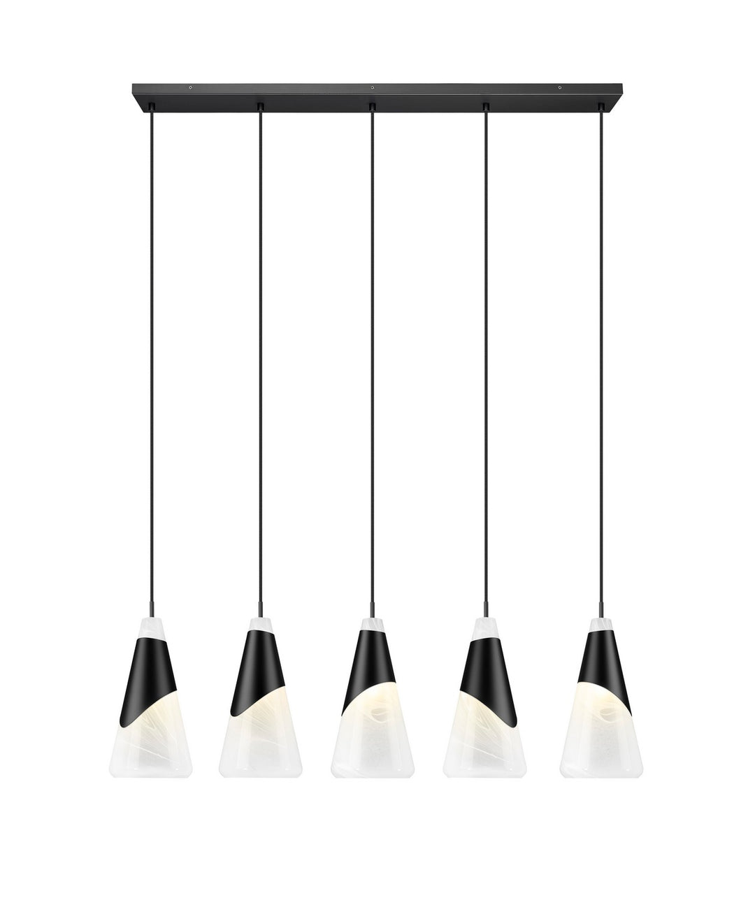 Z-Lite Canada - 828P7-5L-MB - Five Light Linear Chandelier - Aimie - Matte Black