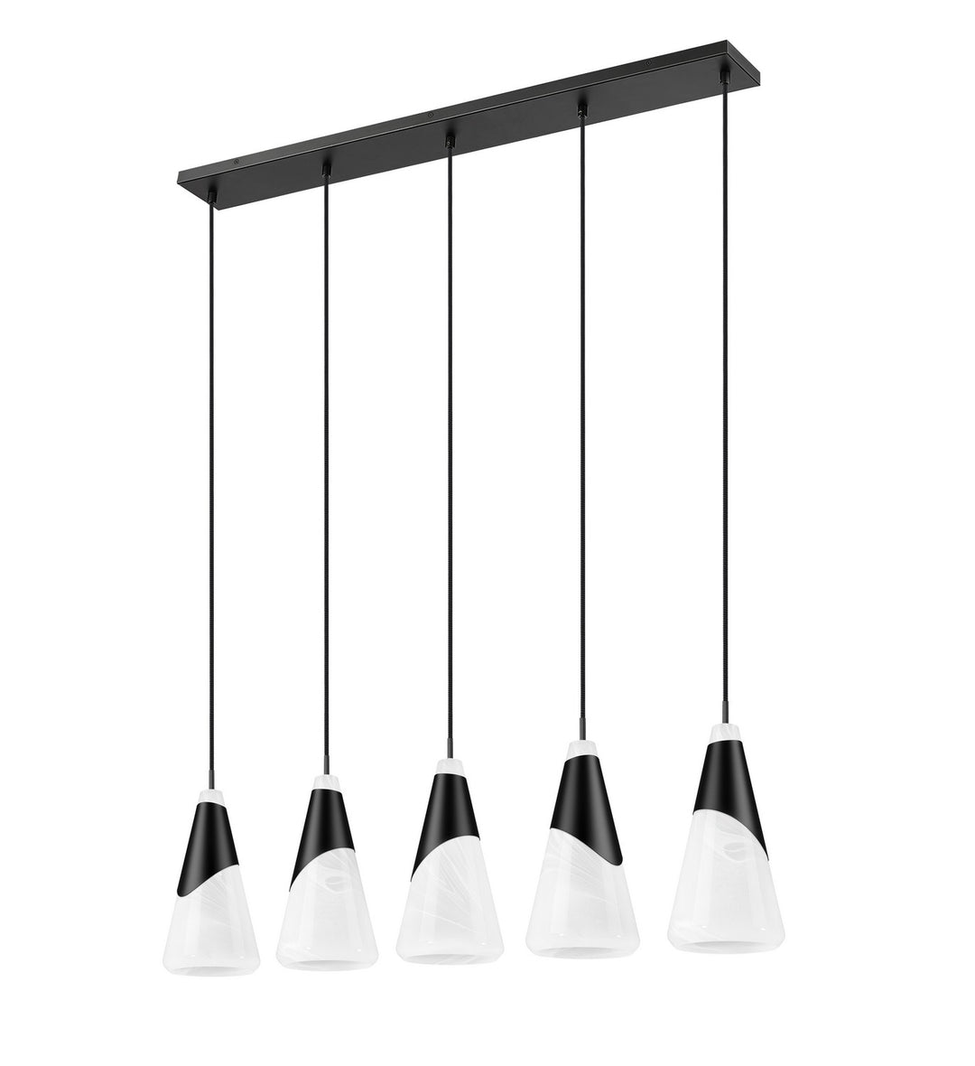 Z-Lite Canada - 828P7-5L-MB - Five Light Linear Chandelier - Aimie - Matte Black