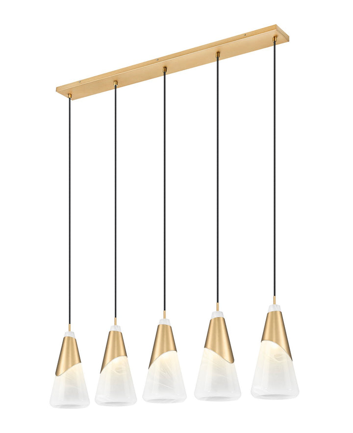 Z-Lite Canada - 828P7-5L-MGLD - Five Light Linear Chandelier - Aimie - Modern Gold
