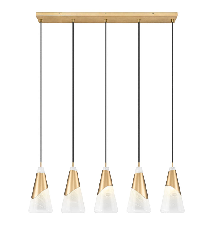 Z-Lite Canada - 828P7-5L-MGLD - Five Light Linear Chandelier - Aimie - Modern Gold