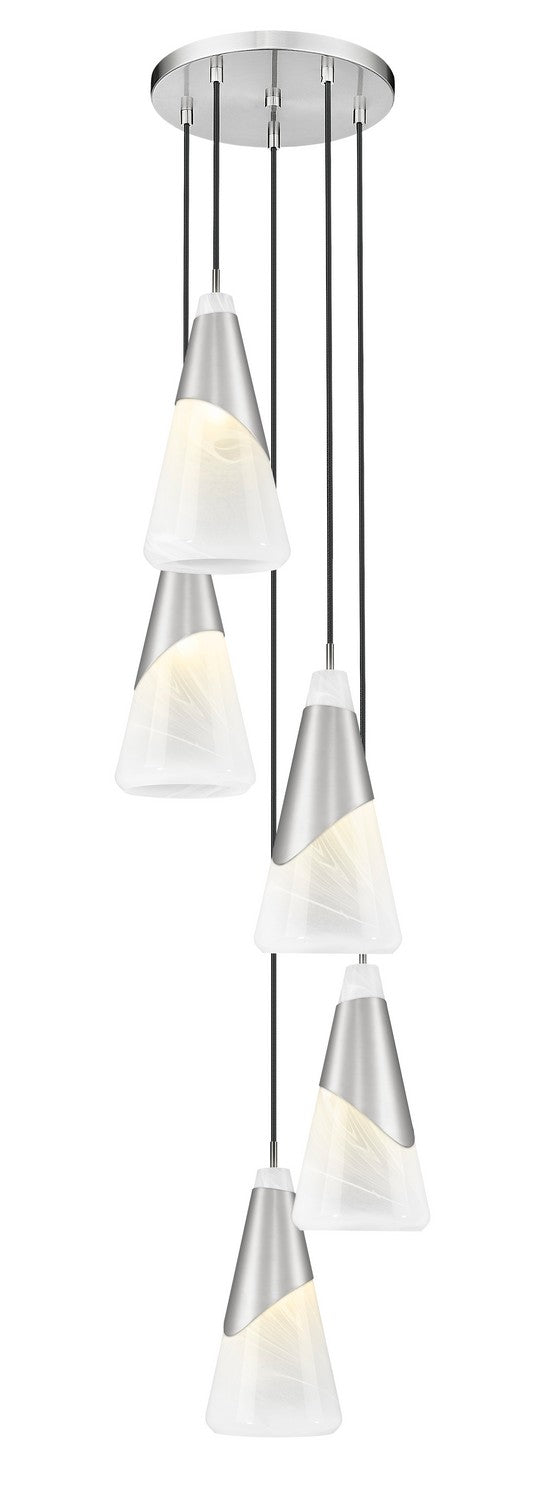 Z-Lite Canada - 828P7-5R-BN - Five Light Chandelier - Aimie - Brushed Nickel