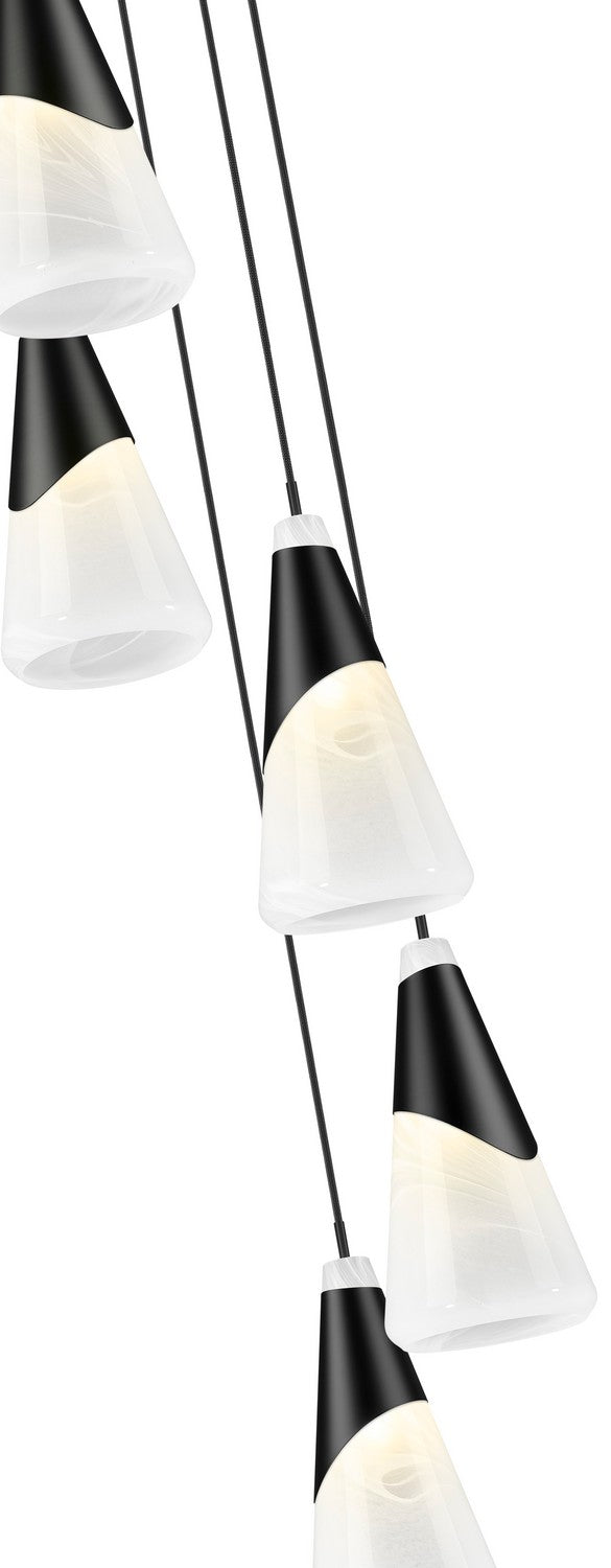 Z-Lite Canada - 828P7-5R-MB - Five Light Chandelier - Aimie - Matte Black