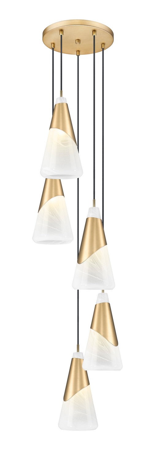 Z-Lite Canada - 828P7-5R-MGLD - Five Light Chandelier - Aimie - Modern Gold