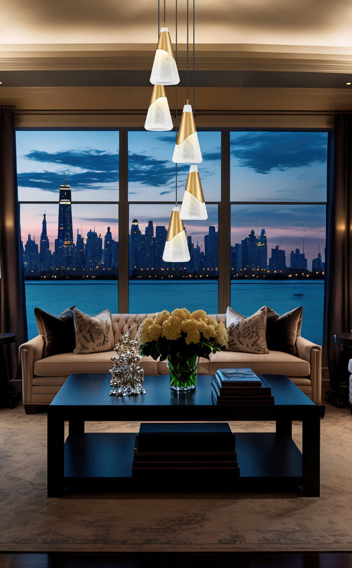 Z-Lite Canada - 828P7-5R-MGLD - Five Light Chandelier - Aimie - Modern Gold