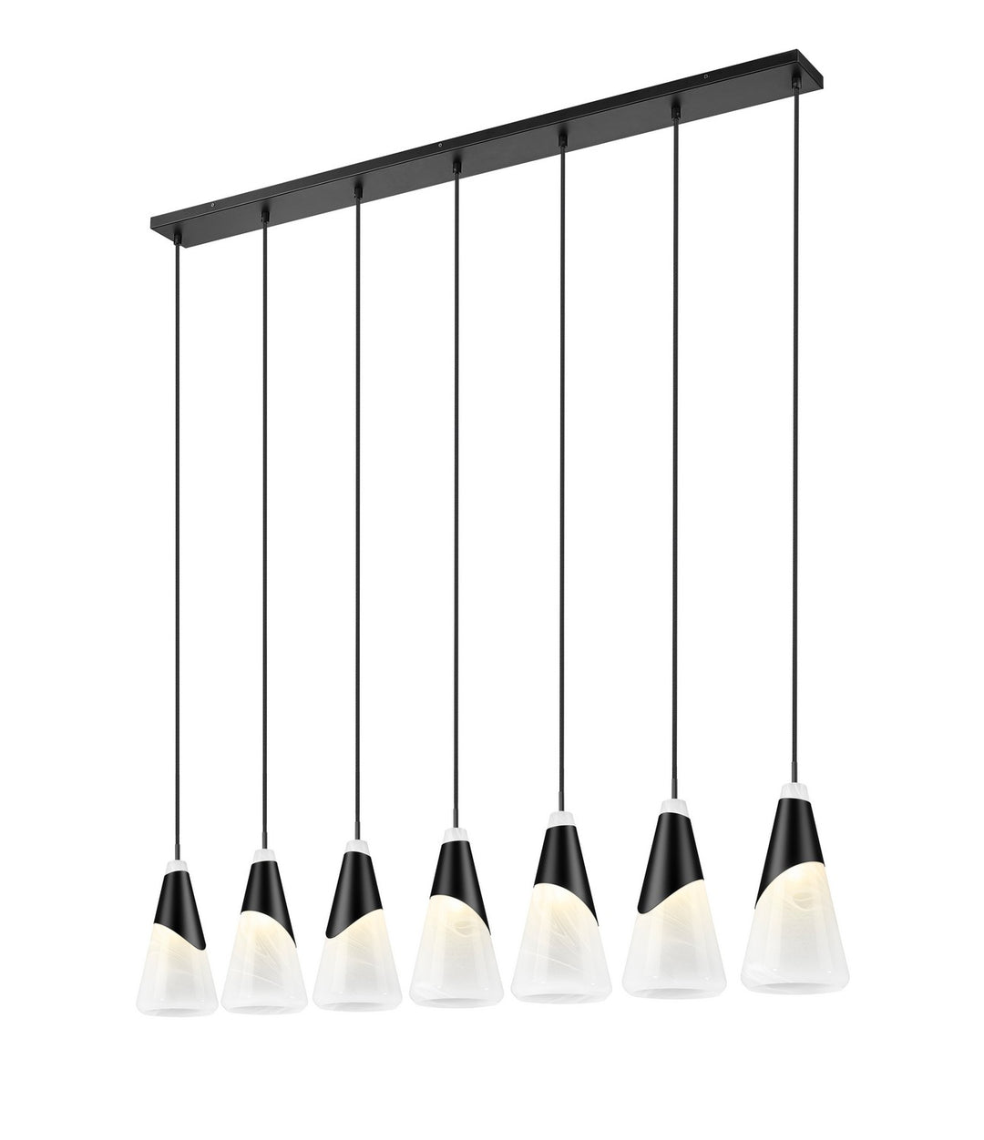 Z-Lite Canada - 828P7-7L-MB - Seven Light Linear Chandelier - Aimie - Matte Black
