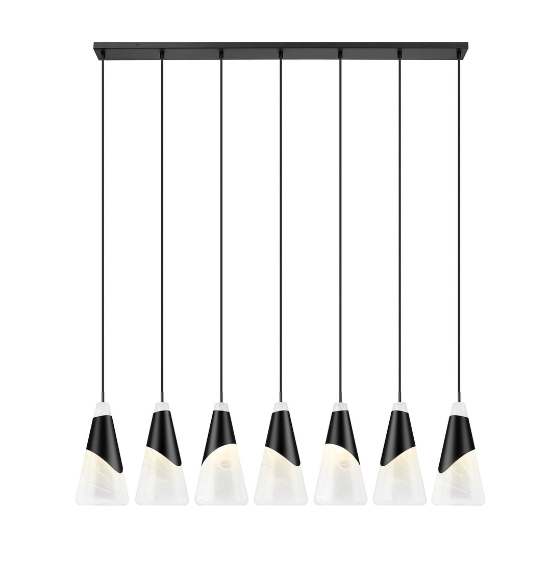Z-Lite Canada - 828P7-7L-MB - Seven Light Linear Chandelier - Aimie - Matte Black