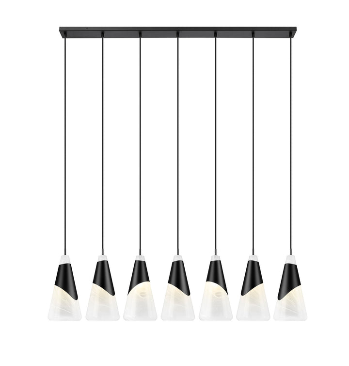 Z-Lite Canada - 828P7-7L-MB - Seven Light Linear Chandelier - Aimie - Matte Black