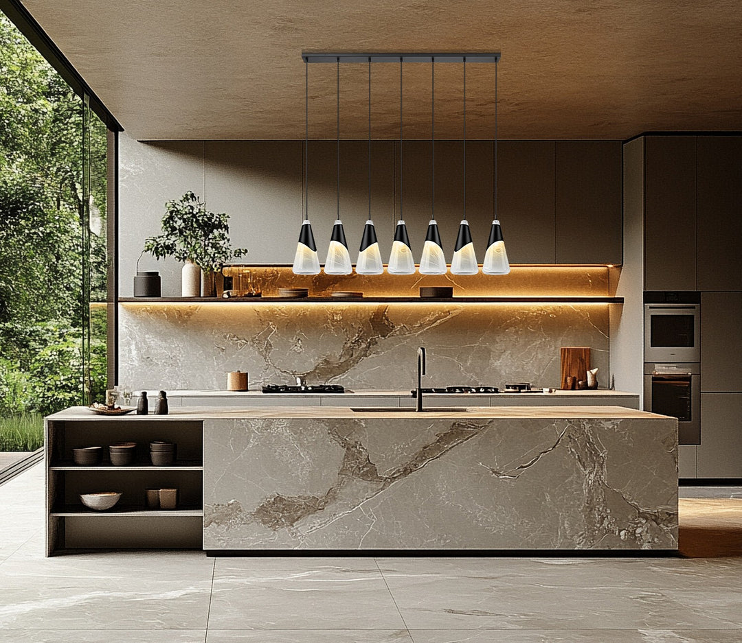 Z-Lite Canada - 828P7-7L-MB - Seven Light Linear Chandelier - Aimie - Matte Black