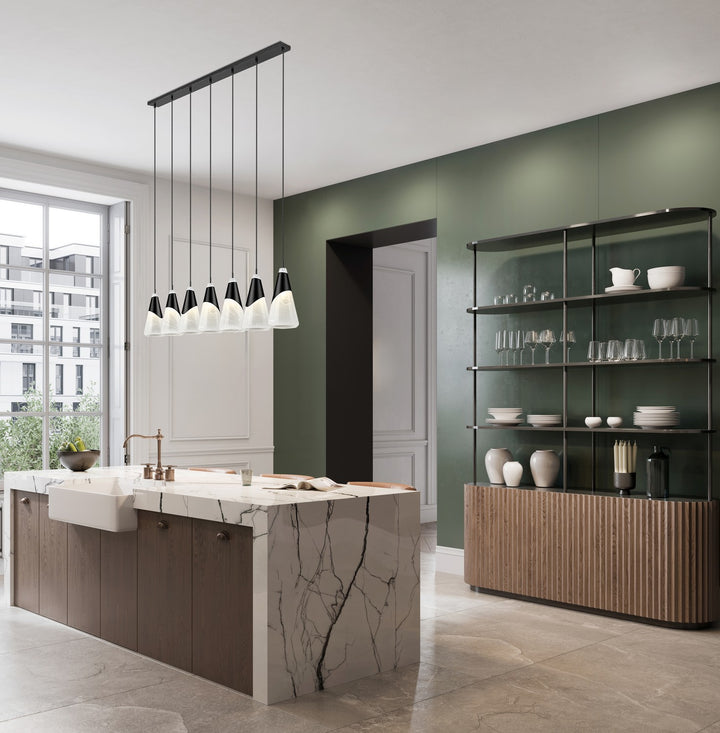 Z-Lite Canada - 828P7-7L-MB - Seven Light Linear Chandelier - Aimie - Matte Black