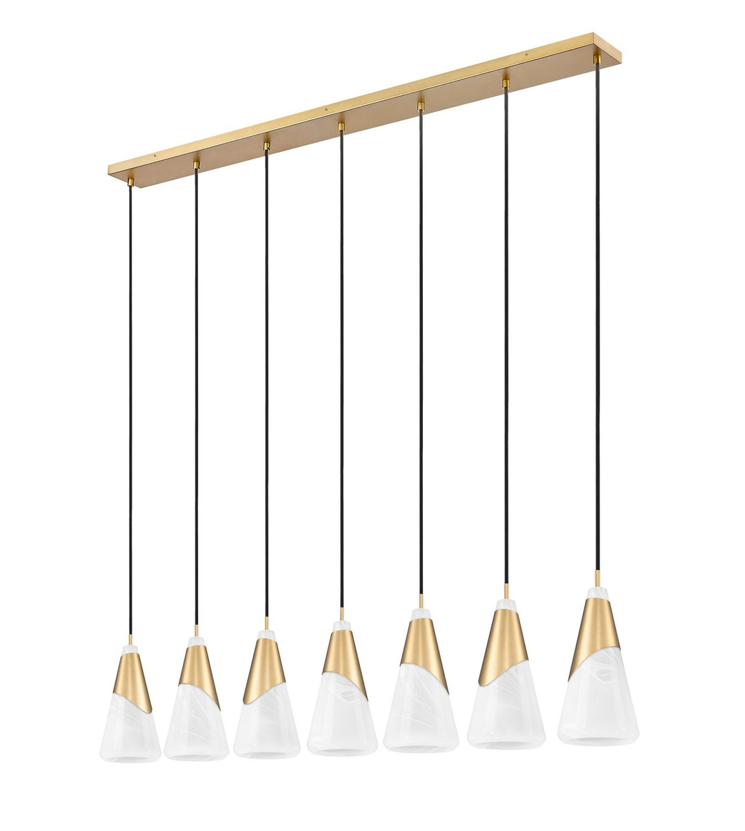 Z-Lite Canada - 828P7-7L-MGLD - Seven Light Linear Chandelier - Aimie - Modern Gold