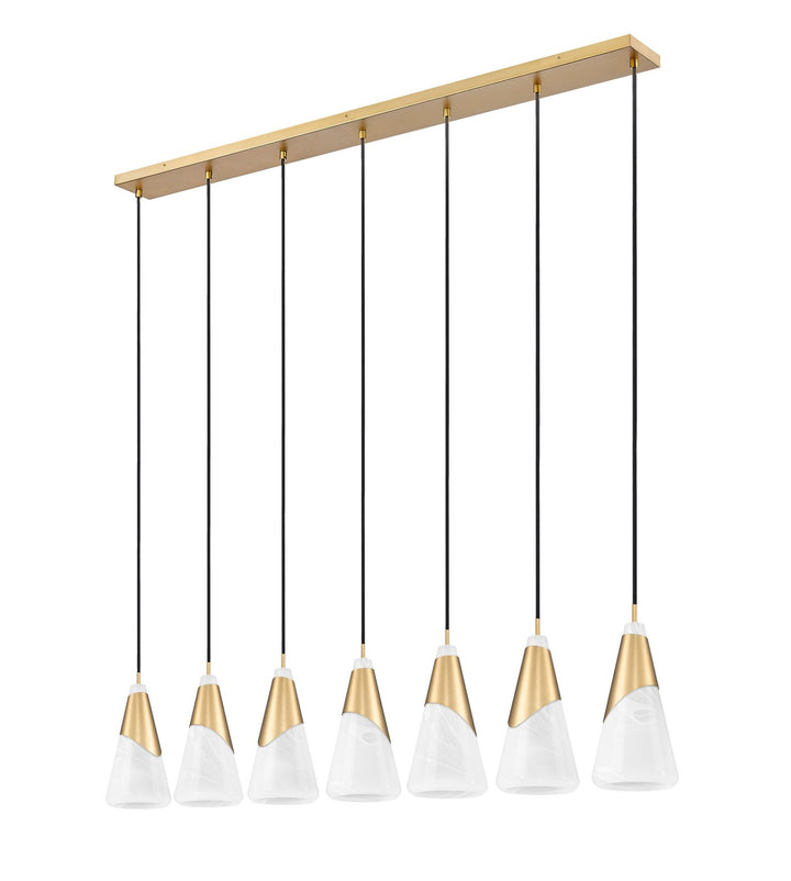 Z-Lite Canada - 828P7-7L-MGLD - Seven Light Linear Chandelier - Aimie - Modern Gold