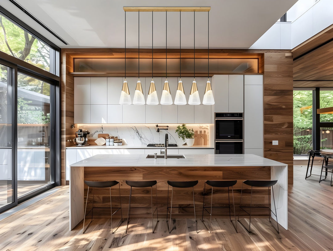 Z-Lite Canada - 828P7-7L-MGLD - Seven Light Linear Chandelier - Aimie - Modern Gold