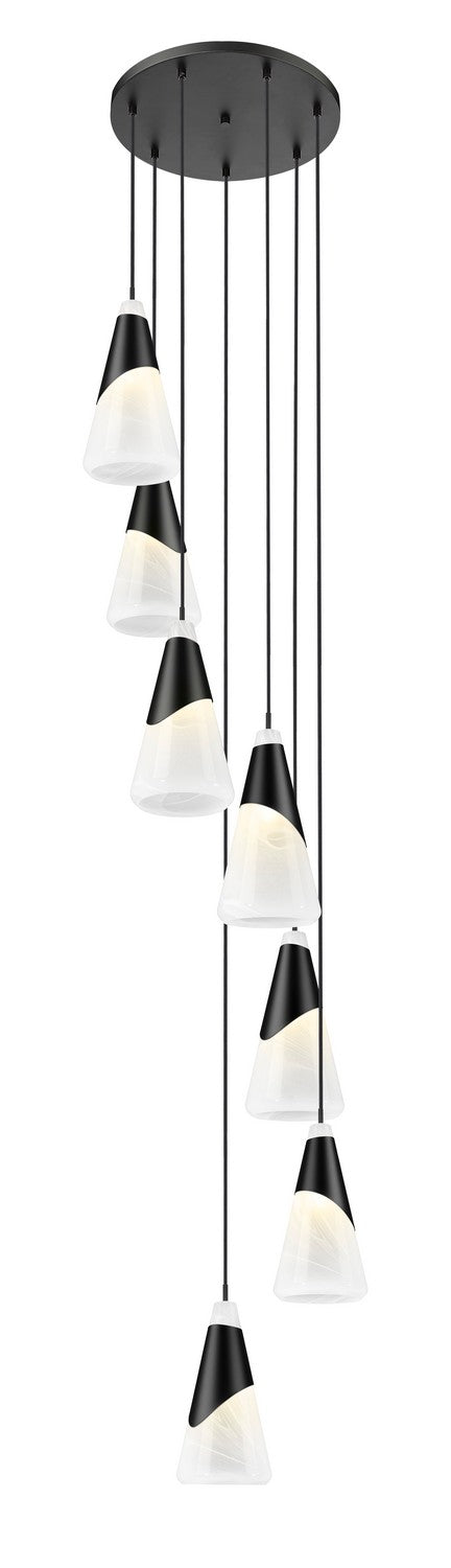 Z-Lite Canada - 828P7-7R-MB - Seven Light Chandelier - Aimie - Matte Black