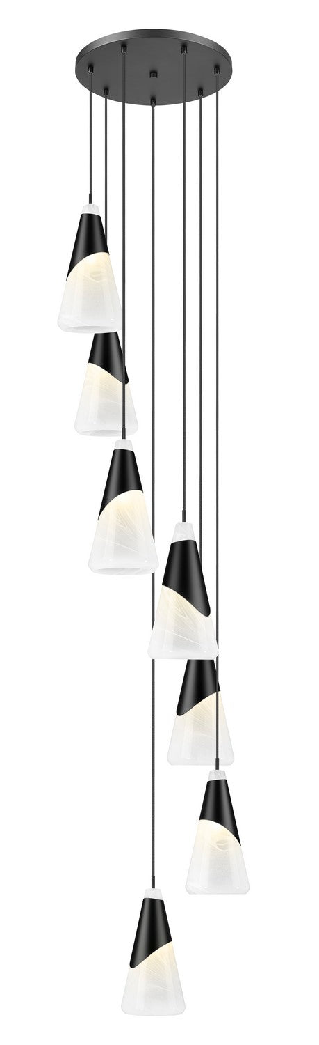 Z-Lite Canada - 828P7-7R-MB - Seven Light Chandelier - Aimie - Matte Black