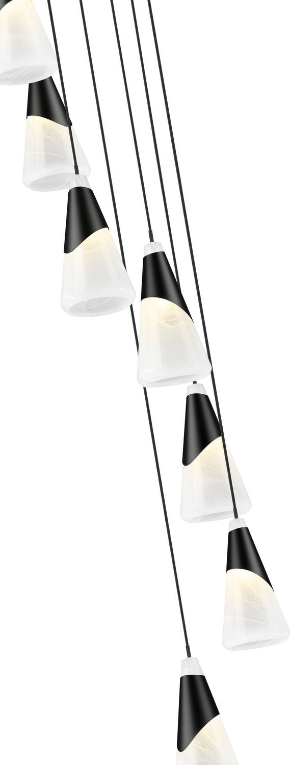 Z-Lite Canada - 828P7-7R-MB - Seven Light Chandelier - Aimie - Matte Black
