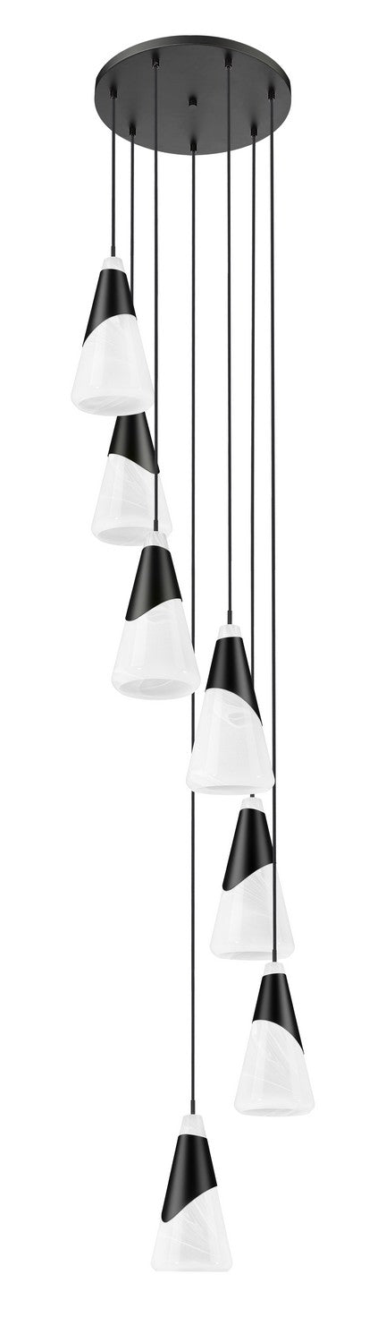 Z-Lite Canada - 828P7-7R-MB - Seven Light Chandelier - Aimie - Matte Black