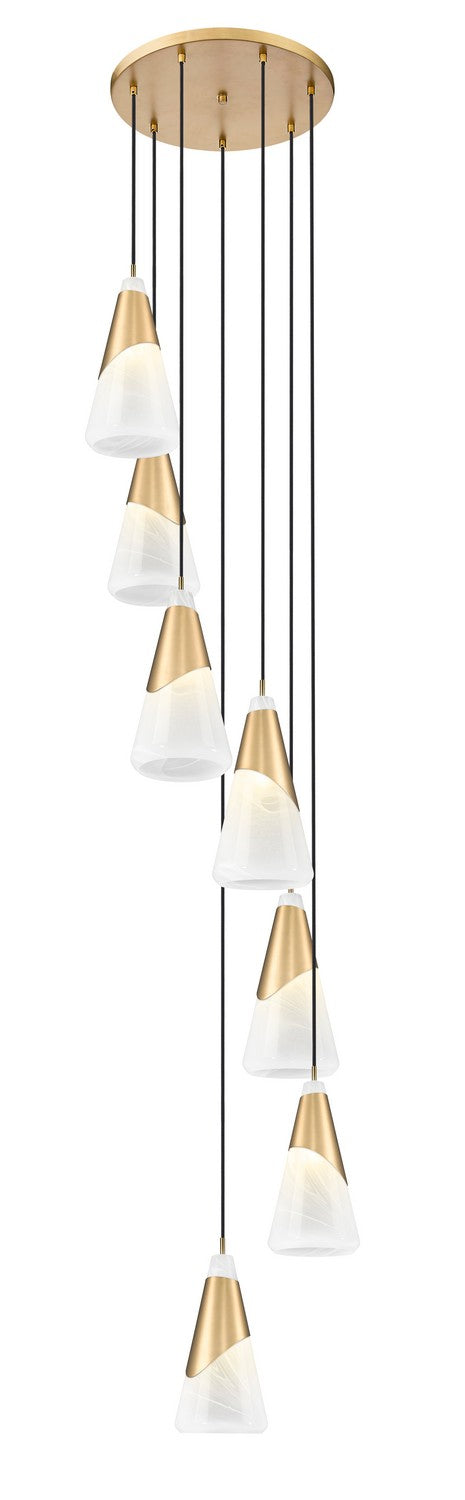 Z-Lite Canada - 828P7-7R-MGLD - Seven Light Chandelier - Aimie - Modern Gold