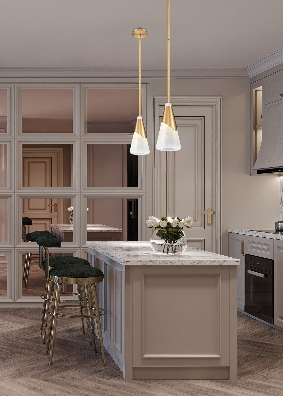Z-Lite Canada - 828P7-ROD-MGLD - One Light Pendant - Aimie - Modern Gold