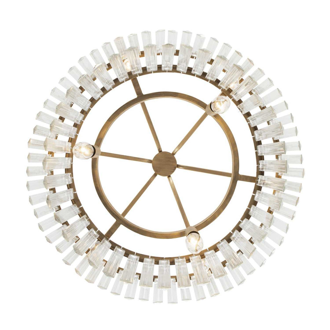 Social Club Nine Light Pendant in Havana Gold Varaluz