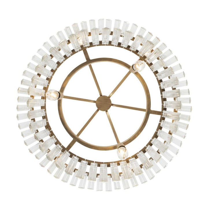Social Club Nine Light Pendant in Havana Gold Varaluz