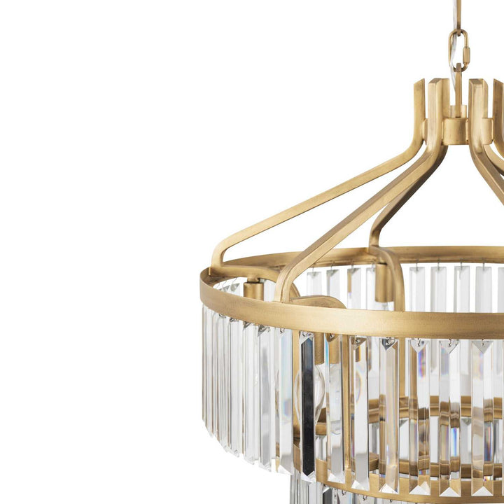 Social Club Nine Light Pendant in Havana Gold Varaluz