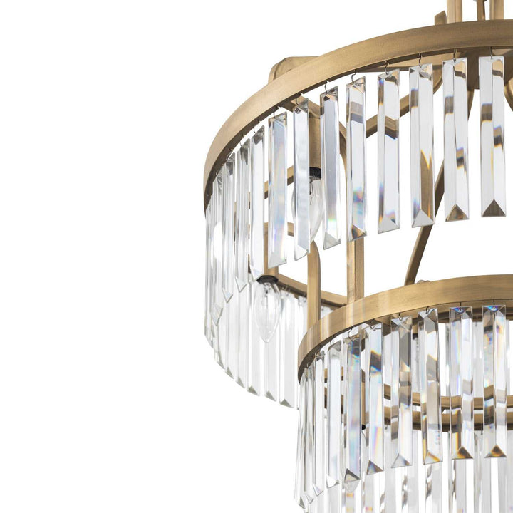 Social Club Nine Light Pendant in Havana Gold Varaluz