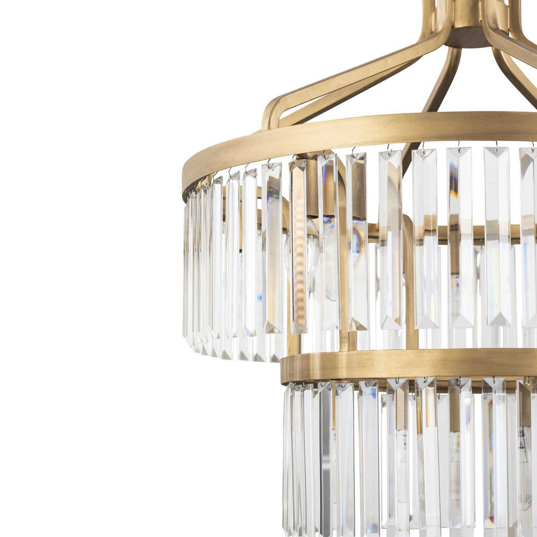 Social Club Nine Light Pendant in Havana Gold Varaluz