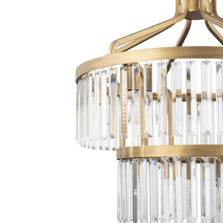Social Club Nine Light Pendant in Havana Gold Varaluz