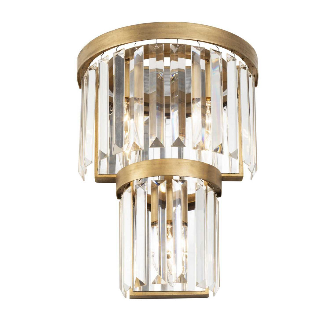 Social Club Three Light Wall Sconce in Havana Gold Varaluz