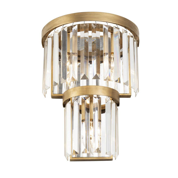 Social Club Three Light Wall Sconce in Havana Gold Varaluz