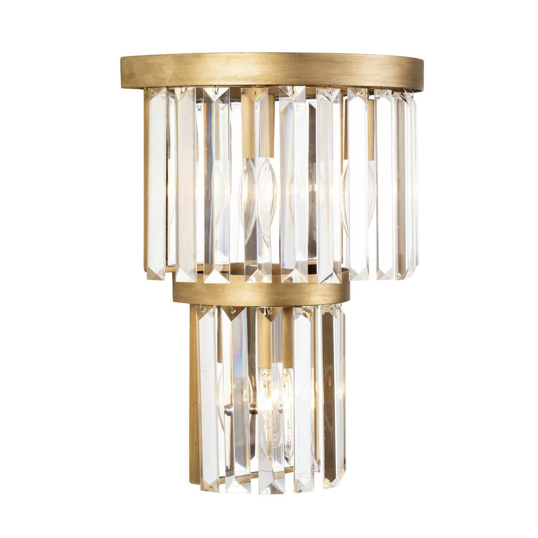 Social Club Three Light Wall Sconce in Havana Gold Varaluz