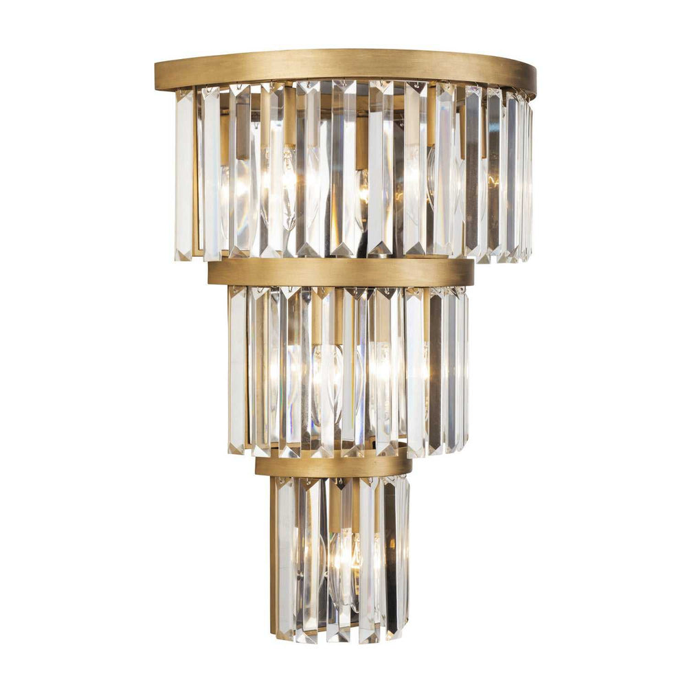 Social Club Six Light Wall Sconce in Havana Gold Varaluz