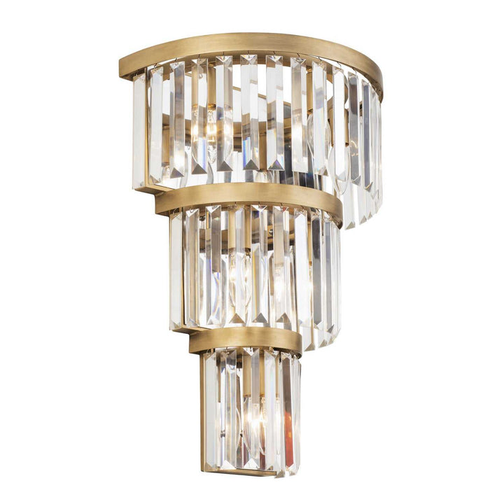 Social Club Six Light Wall Sconce in Havana Gold Varaluz