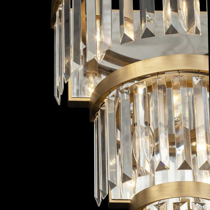 Social Club Six Light Wall Sconce in Havana Gold Varaluz