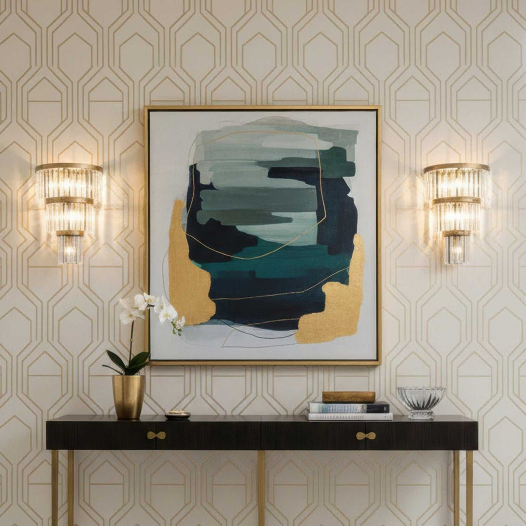 Social Club Six Light Wall Sconce in Havana Gold Varaluz